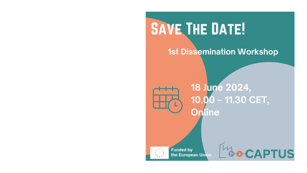 Save the date! First CAPTUS dissemination workshop (online, 18th June, 10.00 – 11.30 CET)